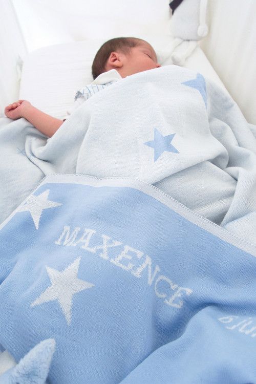 Couverture bébé personnalisée 100x70cm de fabrication française